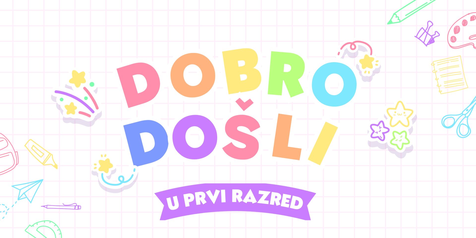 Colorful Pastel Playful Welcome Back to School Banner