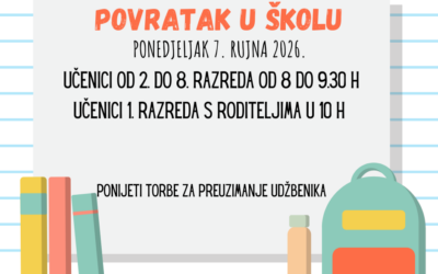 Prvi dan nove nastavne godine