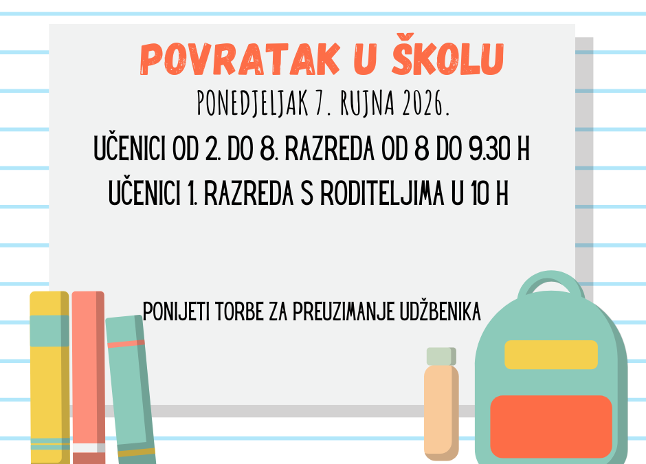 Prvi dan nove nastavne godine