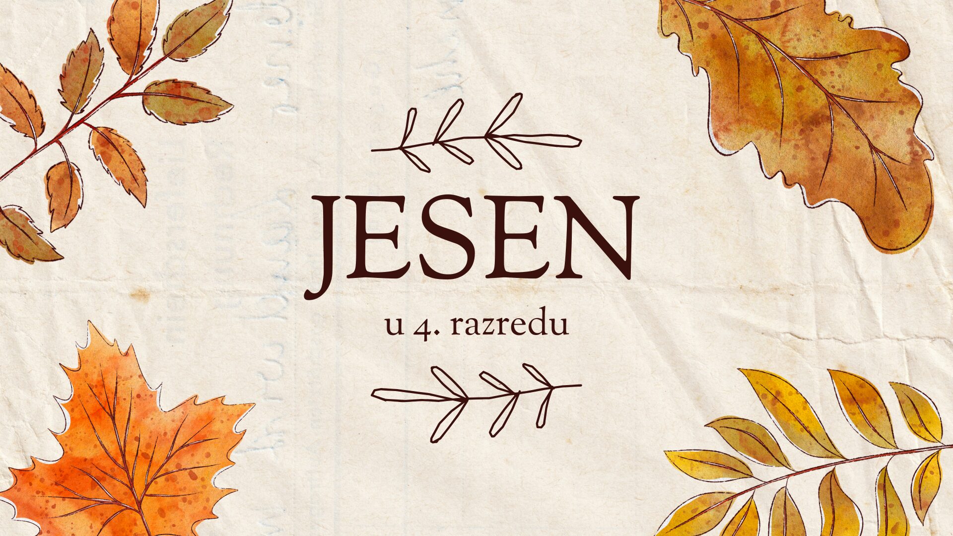 Brown and Yellow Watercolor Autumn Presentation
